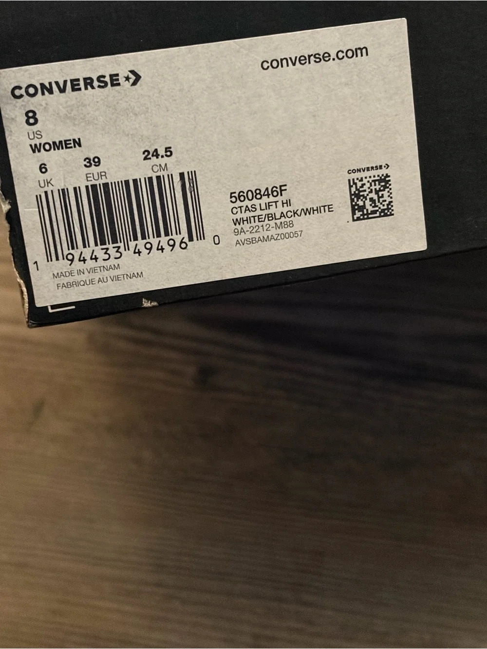 Converse Women’s White High-Top Platform Sneakers with Black Accent